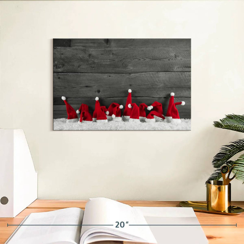 Chapeaux rouges du père Noël, H 8 po x l 12 po