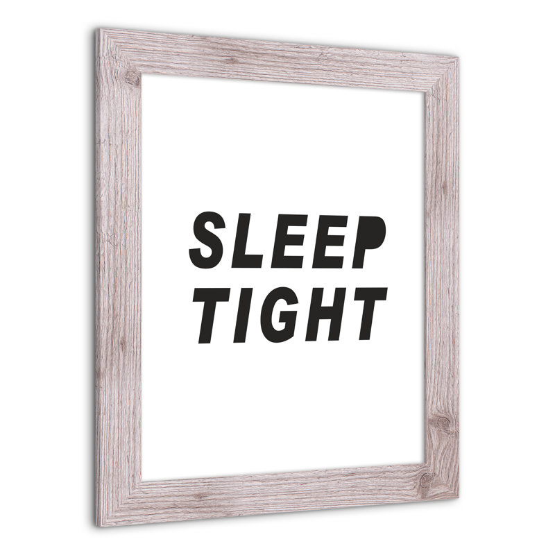 «Sleep Sleep», art encadré simple, H 20 po x l 16 po x P 0,75 po, Cadre blanc
