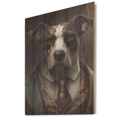 Mafia Pitbull I - impression sans cadre sur bois