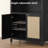 84.25''H Rattan Arched Bookcase With Adjustable Shelf-1152982162