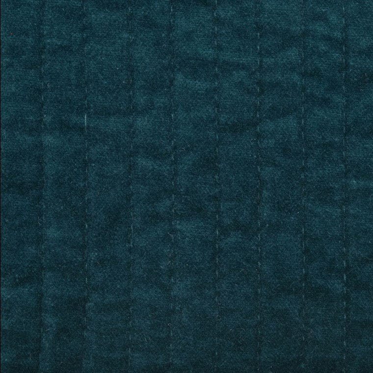 Taie décorative moderne en velours de coton matelassé Stone, Émeraude, Européen