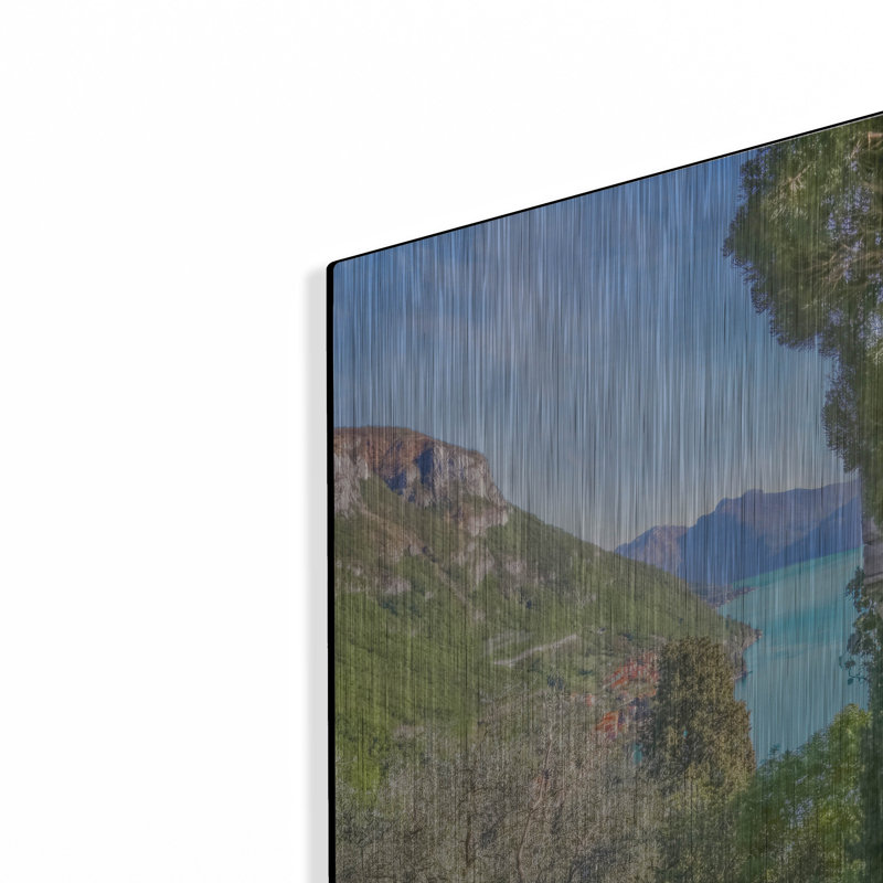 «Lago di Como View 1» par Brooke T. Ryan, art mural en métal, H 16 po x l 12 po