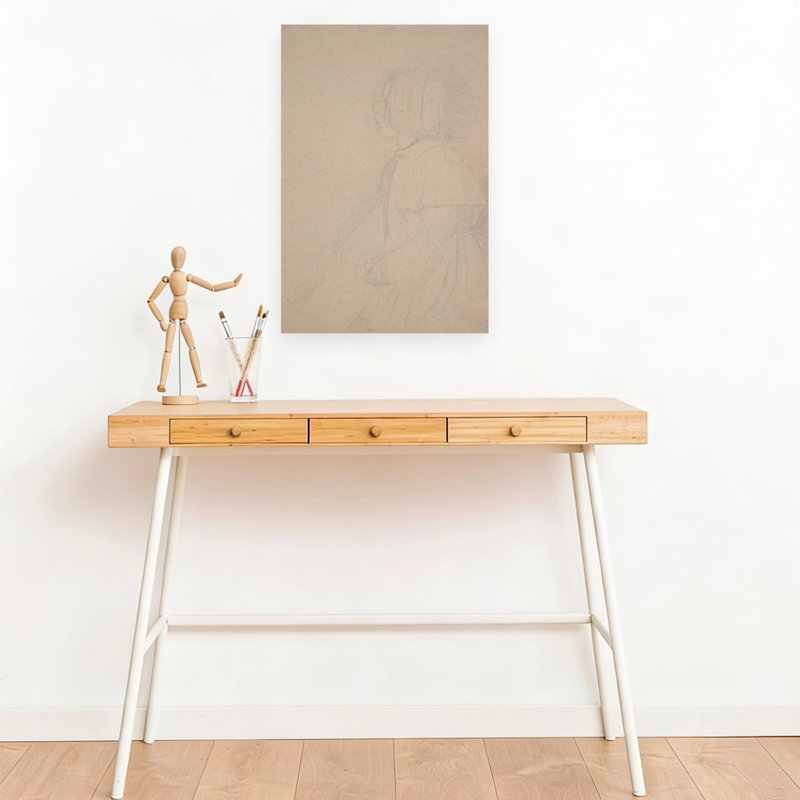 Portrait de Giulia Bellelli, 1858-1859, impression d'art mural abstrait impressionniste contemporain, H 18 po x l 12 po