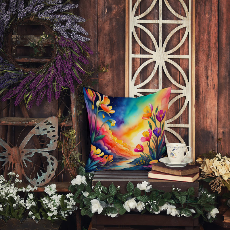 Coussin décoratif intérieur / extérieur Polyester, 14 po x 14 po