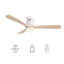 Ventilateur de plafond à moteur à courant continu 52 po  avec lumières DEL et télécommande-1575579153