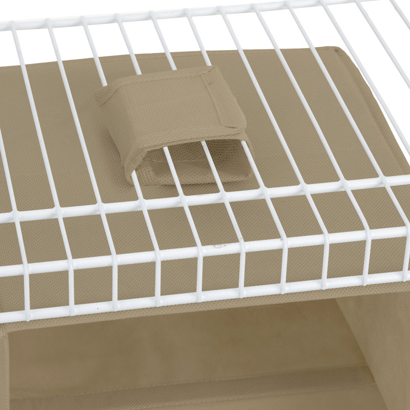 Tan Polypropylene 8-Shelf Hanging Closet Organizer for Kids