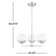 Avoca 3 - Light Dimmable Modern Linear Chandelier