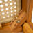 Netro Acacia Wood Dining Chair With Light Brown Wicker