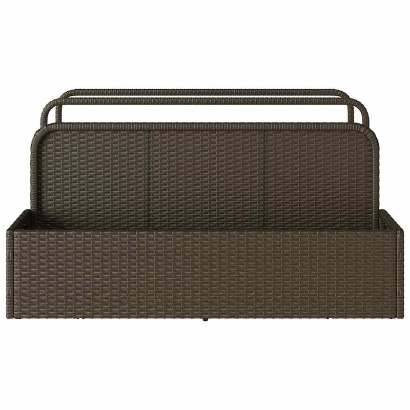 Poolside Float Storage 110X100x57 Cm Poly Rattan, Brown