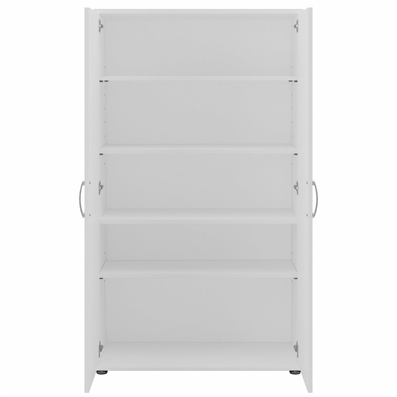 Système de rangement modulaire 92W avec armoires murales, Blanc