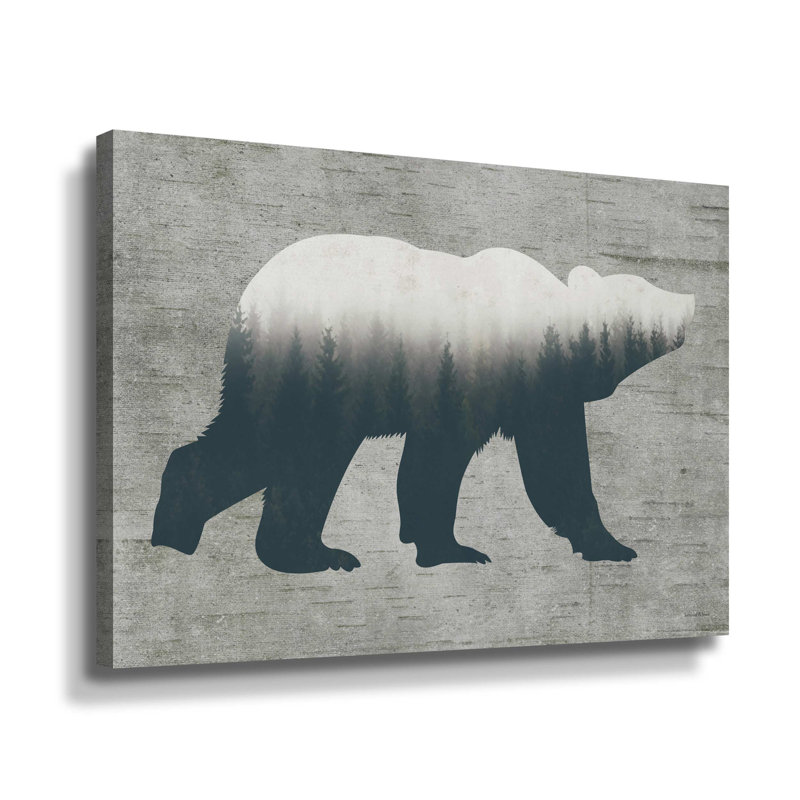 «Born in the Wild Bear», impression, H 8 po x l 10 po x P 2 po, Toile tendue