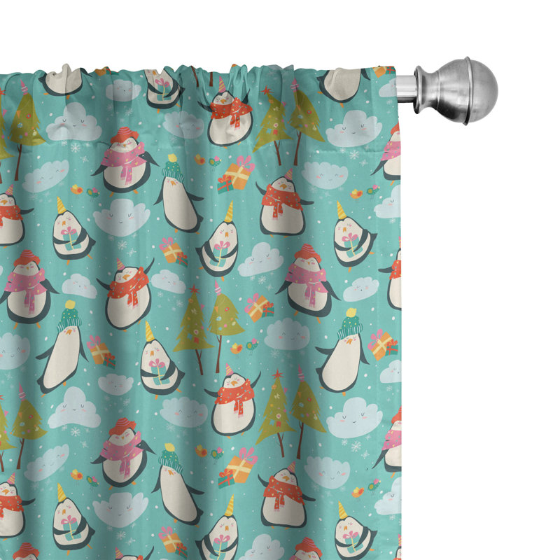 Semi-Sheer Rod Pocket Curtain Panels, 28" x 63"