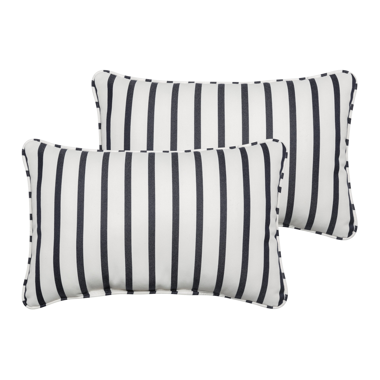 Lorena Striped Indoor/Outdoor Lumbar Throw Pillow, 13"H x 20"W