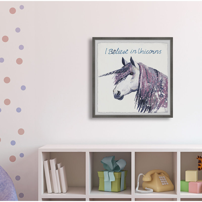 «I Believe Unicorns II» par Cybulski, reproduction encadrée, H 24 po x l 24 po x P 1,5 po