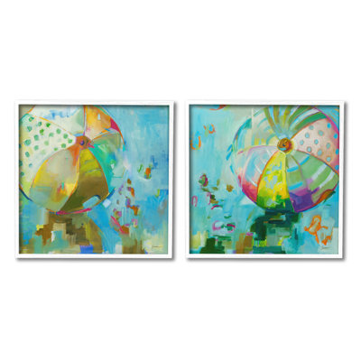 «Abstract Beach Balls Single Photo Frame» par Liz Jardine, 2 pièces sur toile