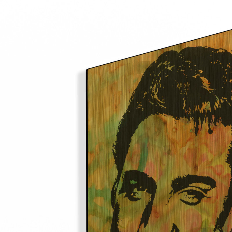 «Elvis 3» par Dean Russo, art mural en métal doré, 16 po x 24 po, 16 po x 24 po