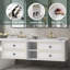 Support mural pour meuble-lavabo double - base seulement (plateau non inclus)