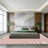 Abstract Washable Rugs 5x7, Soft Pink Rugs for Living Room Bedroom Girls, Ultra-Thin Non-Shedding Modern Throw Large Carpet for Dining Room Office(5'x7',Pink)