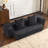 Ebern Designs Transformable Sectional Sofa with 3 Ottoman Stools-1162670966