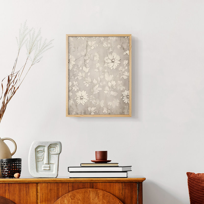 «Vintage Floral Print IV» sur papier, Naturel, H 14 po x l 11 po