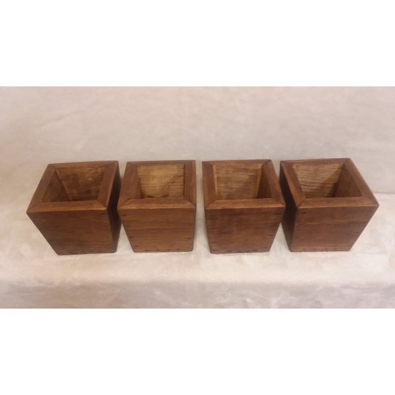 Pot de fleurs en bois 4 pièces