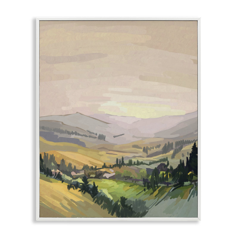 Art de giclée encadrée par campagne italienne, conception par Amelia Noyes, H 14 po x l 11 po