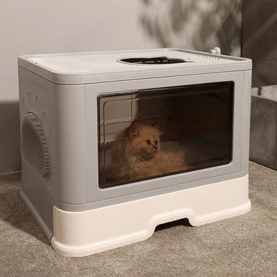 Liverpool Plastic Litter Box Enclosure with Scoop