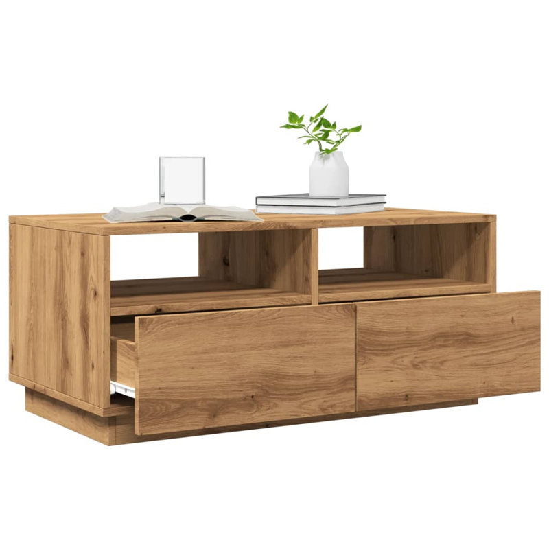 Daasia Coffee Table with Storage, Artisan Oak