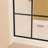 Framed Glass Shower Screen 34" Width X 72"Height With 1/4" 6Mm Silk-Printing Tempered Glass Aluminum And Support Bar, Shower Door