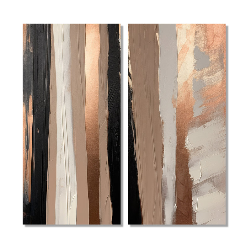 «Brown and Black Beyond Boundaries IV» - Grandes impressions d'art abstrait sur toile, H 32 po x l 32 po, Toile tendue