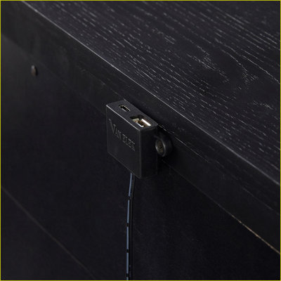 3-Drawer Bedroom Nightstand with USB &amp; Lined Drawers