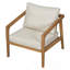 Fauteuil club d'extérieur en bois d'acacia (ensemble de 2)
