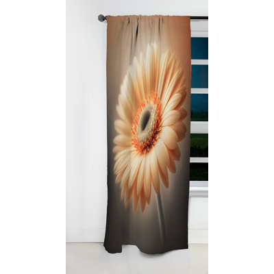 Rideau occultant floral Hailee - Gerbera - 1 panneau