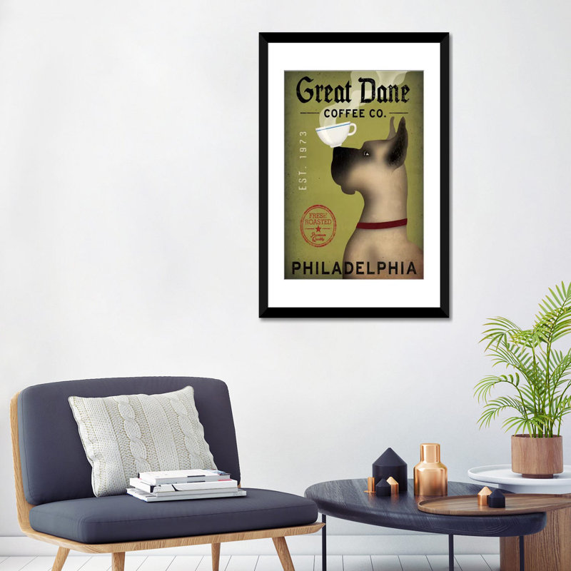 « great-coffee coffee co. », reproduction d’impression sur toile tendue Ryan Fowler, H 32 po x l 24 po x P 1 po, Blanc