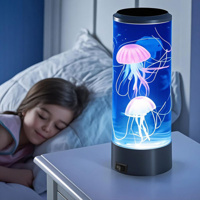Lampe décorative méduse, lumière DEL méduse, 7 lumières changeantes de couleur, acrylique blanc, style contemporain moderne, alimenté par USB, plateau de table, utilisation intérieure