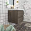 Meuble-lavabo simple avec plateau en résine Teriann-101831964