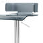 Tabouret pivotant gris et chrome avec mobilité à 360 ° et réglage de la hauteur du vérin à gaz, pour les intérieurs modernes-876939527