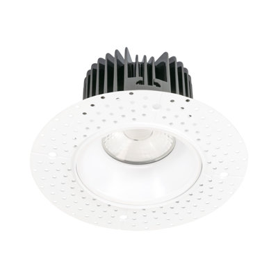 JESCO LED 3" Round Trimless Recessed with Mud-in Flange and Remote Driver 15W 5CCT 90CRI WH