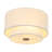 Aurevane 3-Light Dimmable Double-Layer Drum White Fabric Shades Flush Mount Ceiling Light