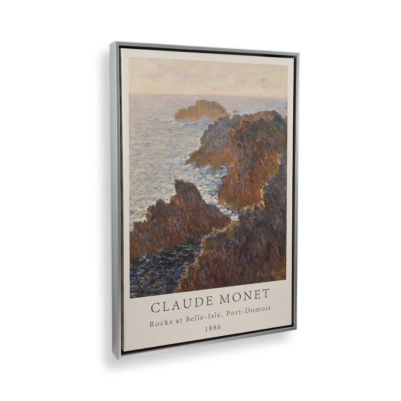 Monet, affiche I par Wild Apple Portfolio, reproduction d'art, L 12 po x H 18 po, Argent, Toile avec cadre