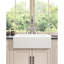 Évier de cuisine en céramique blanche à tablier l 19 po x L 24 po, cuves profondes, cuisson à haute température, teinture et égratignure, facile à entretenir