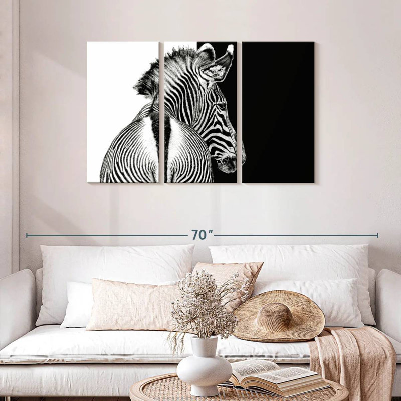 Brampt Zebra Contrast, 28" H x 45" W