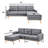 Erra Upholstered L-Shaped Sectional Reversible