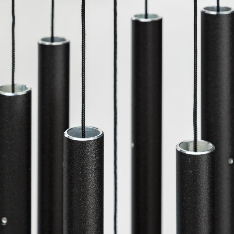 Black Aluminum 27" Outdoor Wind Chime