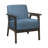 Fabric Upholstered Accent Chair 1Pc Solid Rubberwood Living Room Furniture-1434754648