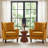 Button-Tufted Horn-Back Armchair, Accent Chair with Padded Cushion, Side Pocket and Solid Wood Legs (Set of 2)-197828876