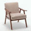 Chaise d'appoint Mid-Century moderne avec revêtement en microfibre-575821396