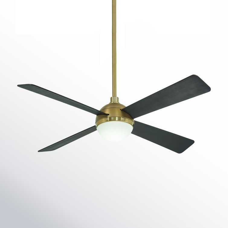 54" 4 - Blade LED Standard Ceiling Fan with Remote Control and Light Kit Included