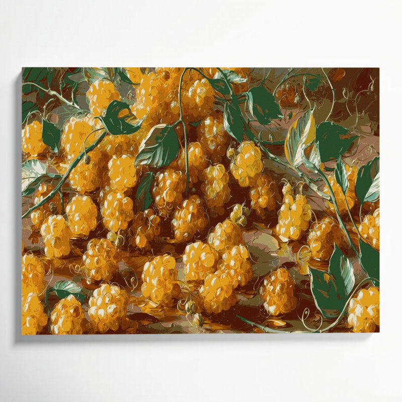 Art mural sur toile brun framboise, H 8 po x l 10 po