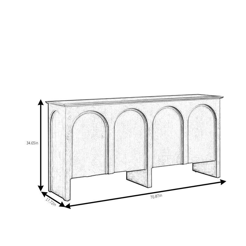 Buffet arqué American Retro, Brun